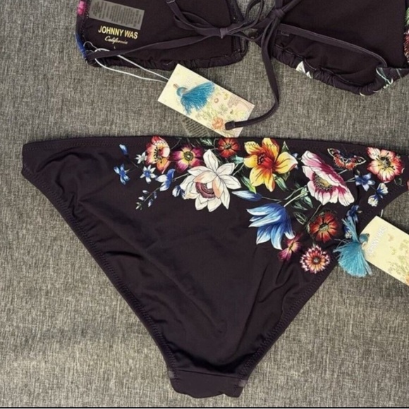 NWT Johnny Was Ombré Floral Ting Bikini Bottoms Size XL - Picture 6 of 6